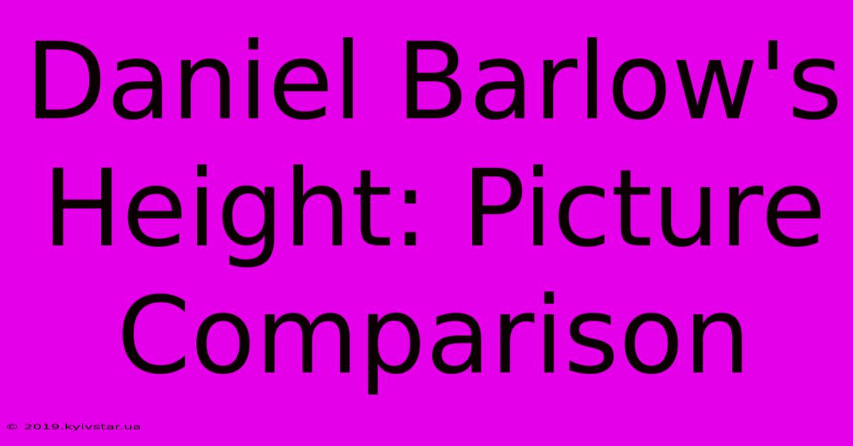 Daniel Barlow's Height: Picture Comparison