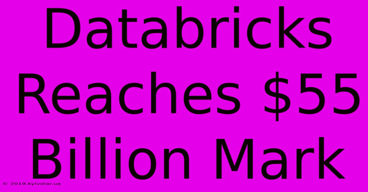 Databricks Reaches $55 Billion Mark