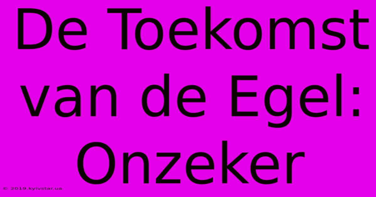 De Toekomst Van De Egel: Onzeker