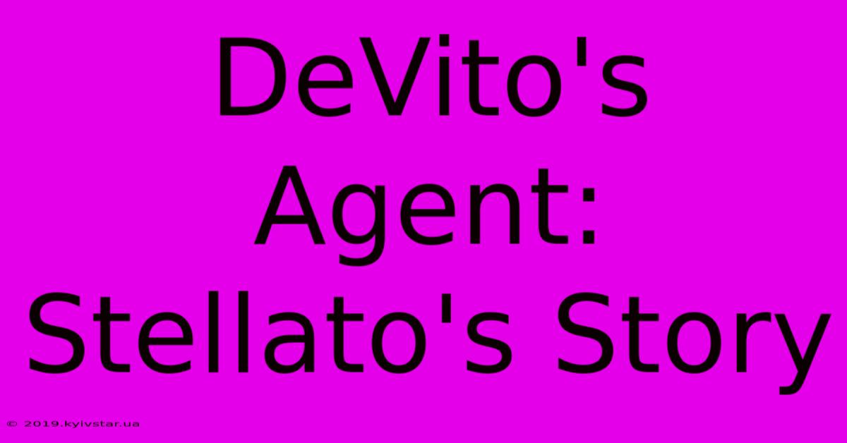 DeVito's Agent: Stellato's Story