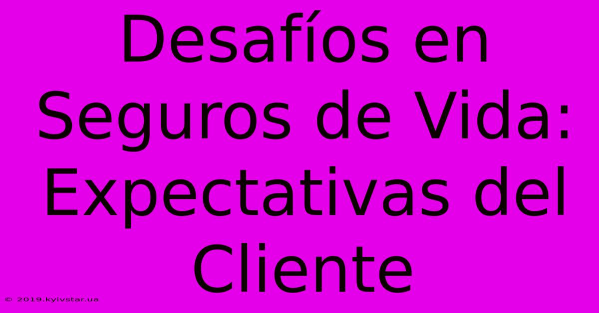 Desafíos En Seguros De Vida: Expectativas Del Cliente 