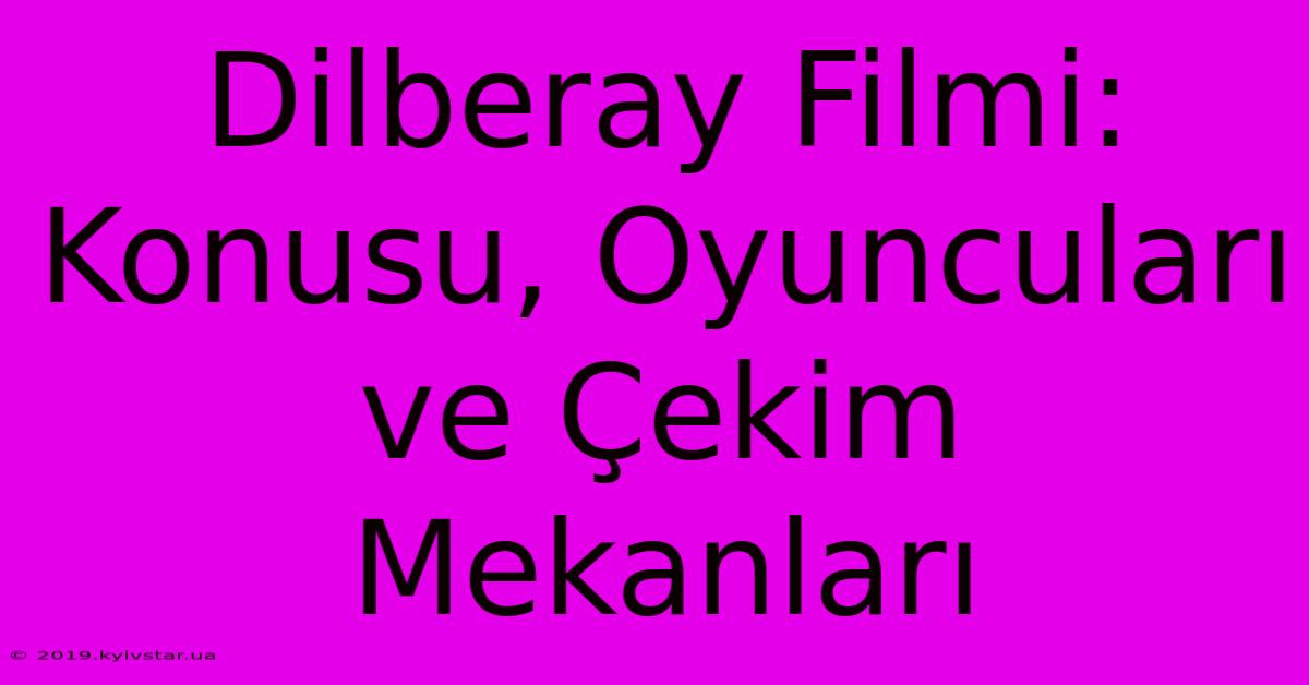 Dilberay Filmi: Konusu, Oyuncuları Ve Çekim Mekanları