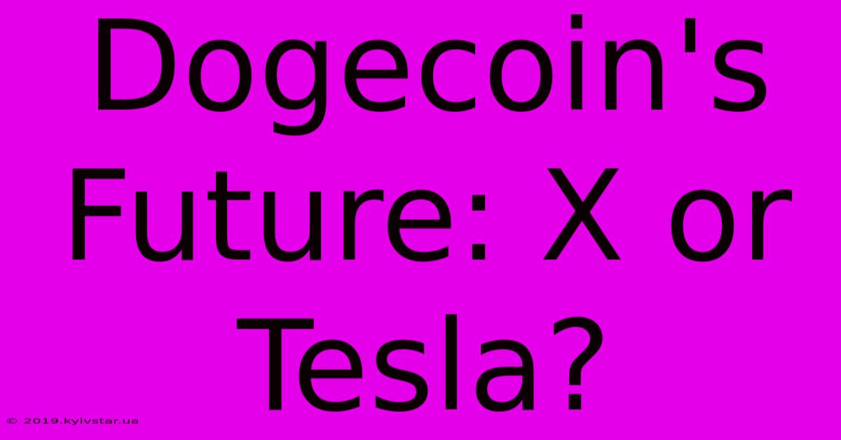 Dogecoin's Future: X Or Tesla?