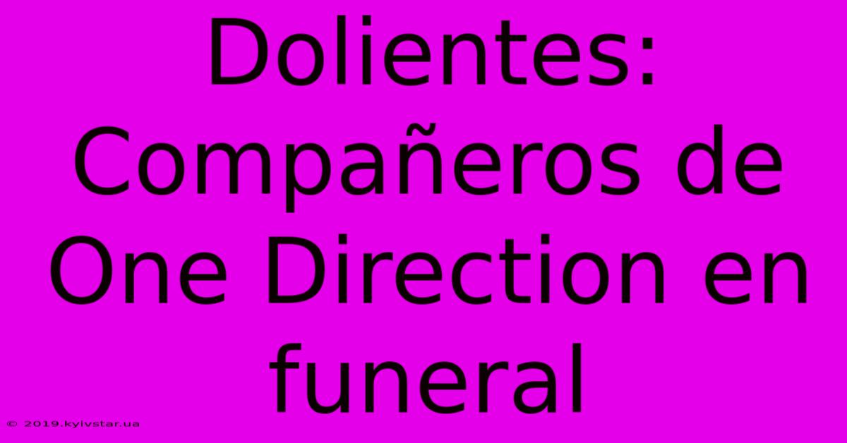 Dolientes: Compañeros De One Direction En Funeral