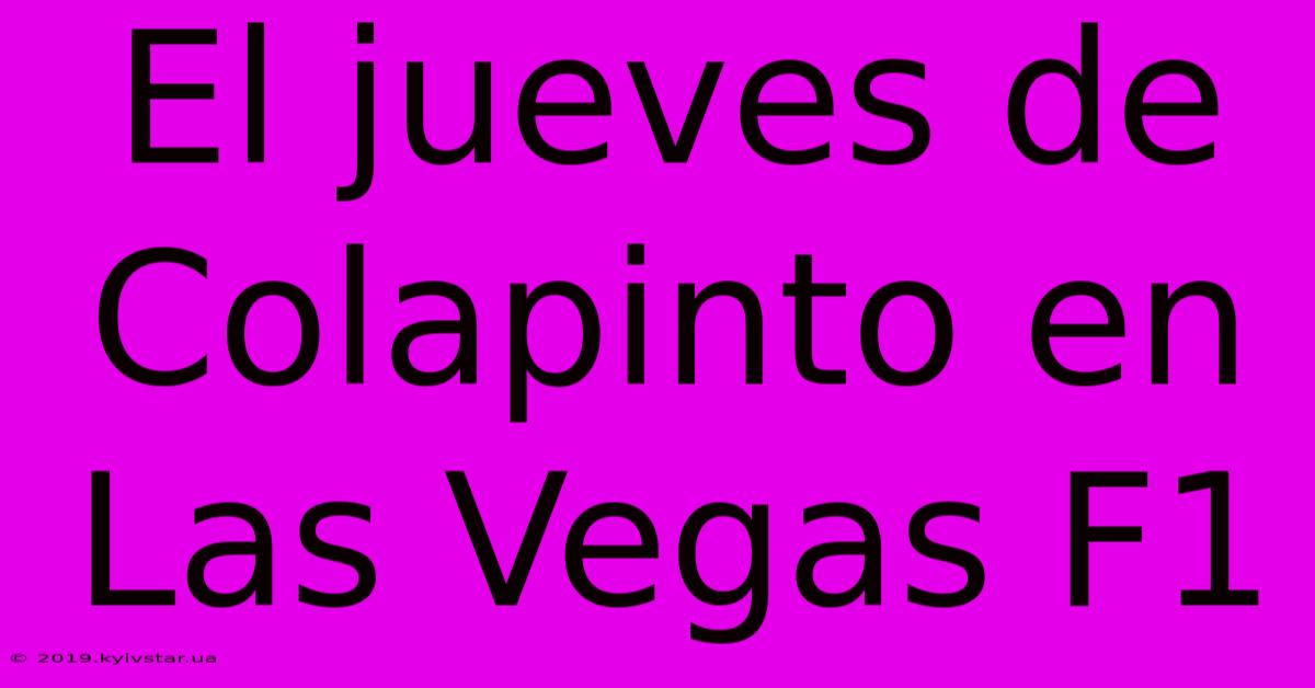 El Jueves De Colapinto En Las Vegas F1