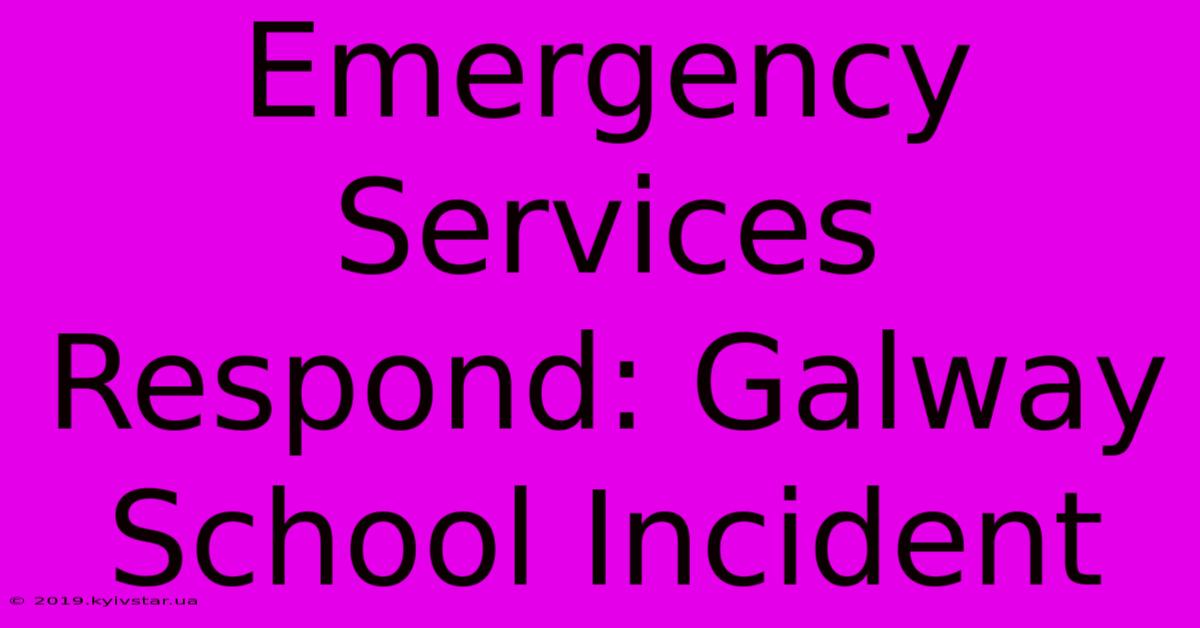 Emergency Services Respond: Galway School Incident