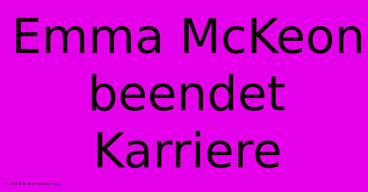 Emma McKeon Beendet Karriere