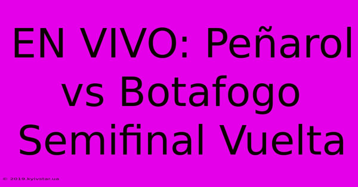 EN VIVO: Peñarol Vs Botafogo Semifinal Vuelta