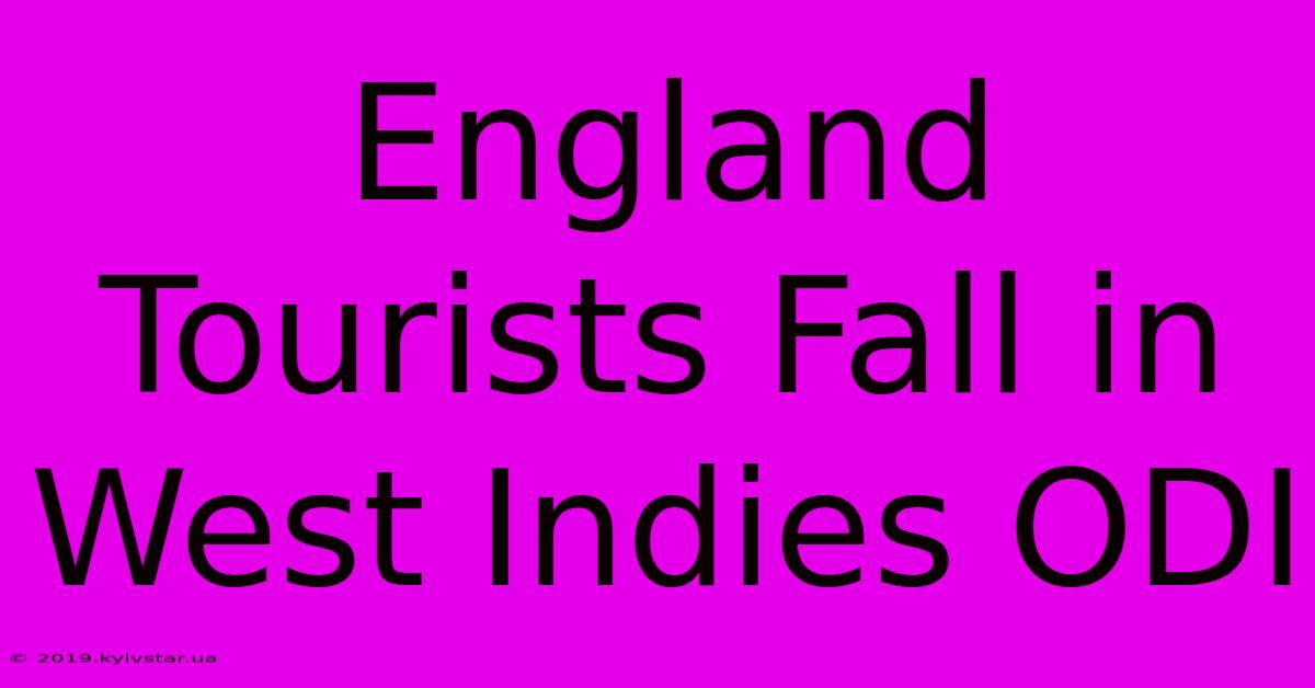 England Tourists Fall In West Indies ODI 