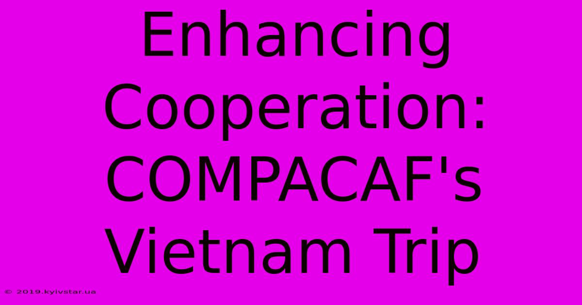 Enhancing Cooperation: COMPACAF's Vietnam Trip