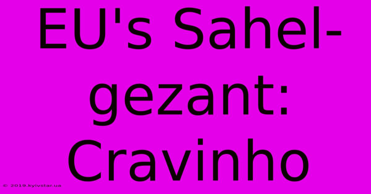 EU's Sahel-gezant: Cravinho