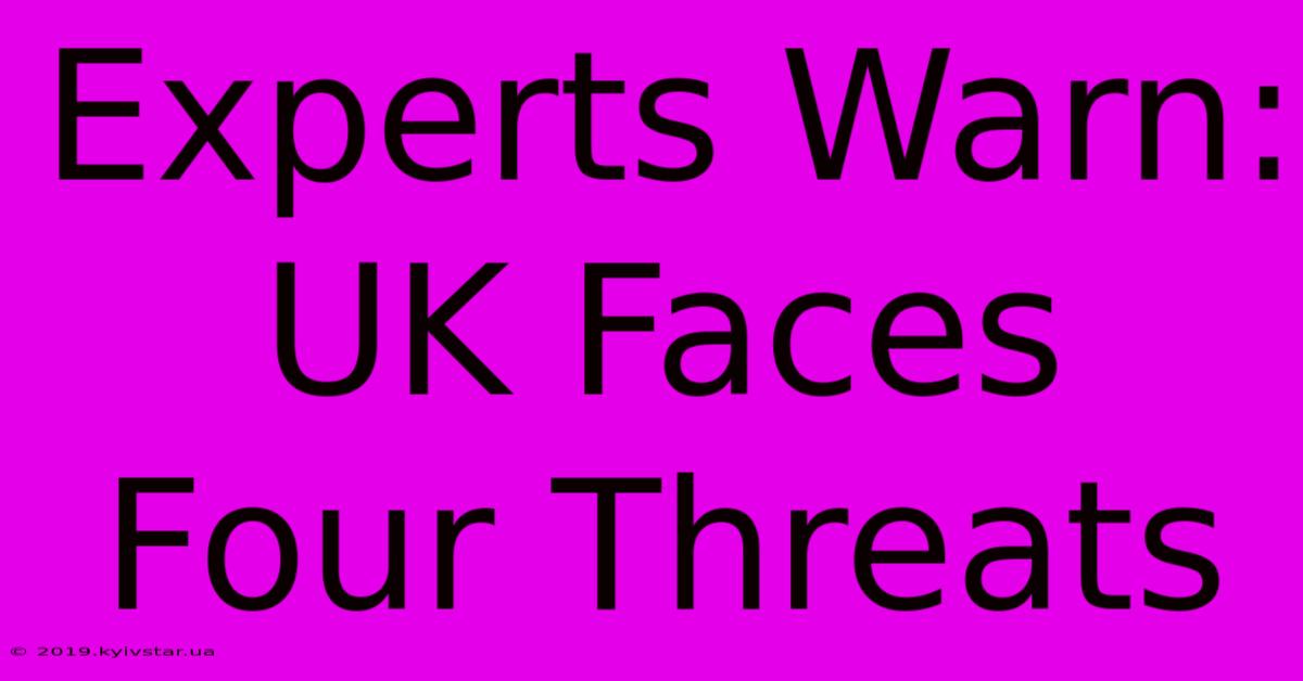 Experts Warn: UK Faces Four Threats