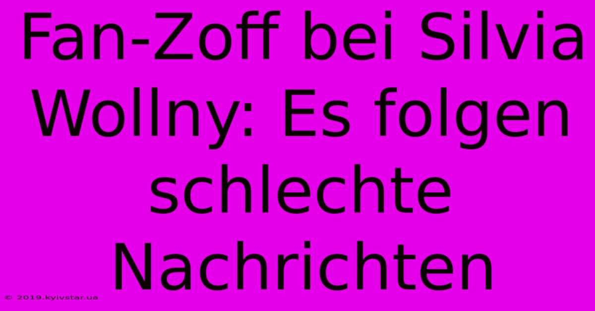 Fan-Zoff Bei Silvia Wollny: Es Folgen Schlechte Nachrichten