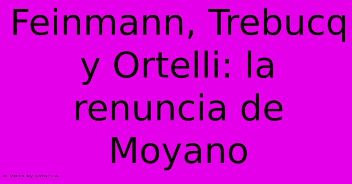 Feinmann, Trebucq Y Ortelli: La Renuncia De Moyano