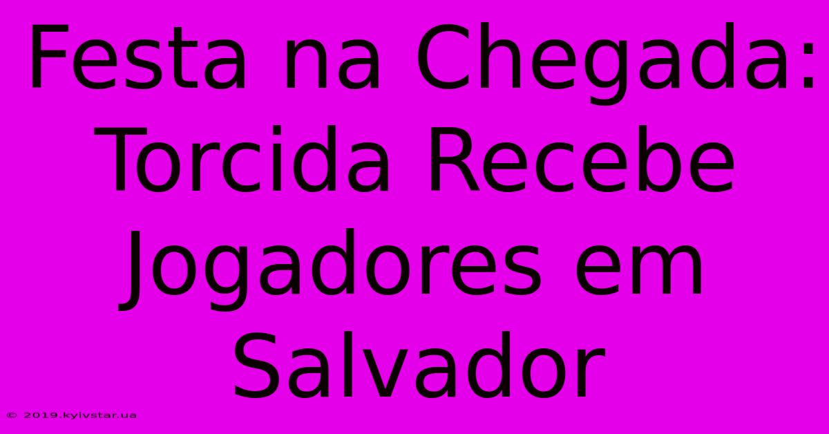 Festa Na Chegada: Torcida Recebe Jogadores Em Salvador