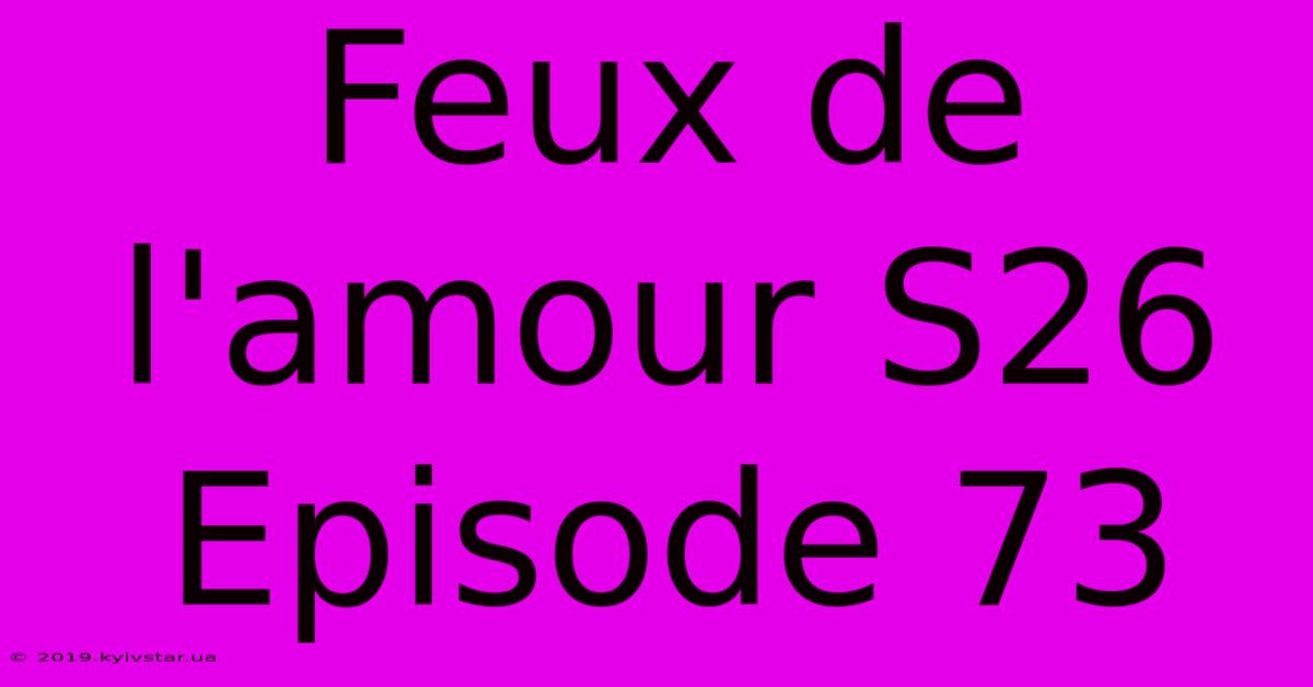 Feux De L'amour S26 Episode 73