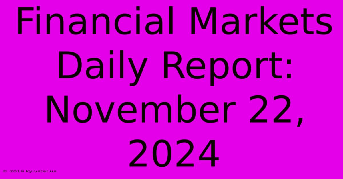 Financial Markets Daily Report: November 22, 2024