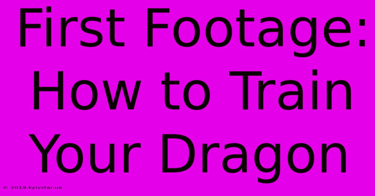 First Footage: How To Train Your Dragon