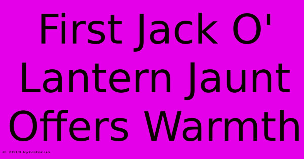 First Jack O' Lantern Jaunt Offers Warmth