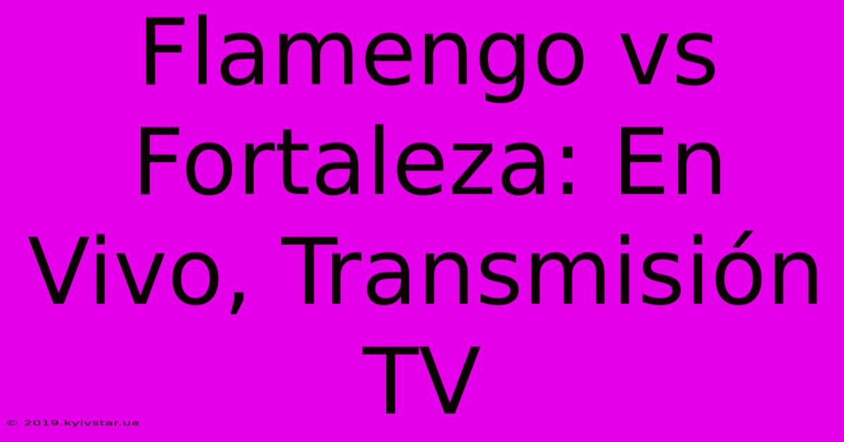 Flamengo Vs Fortaleza: En Vivo, Transmisión TV