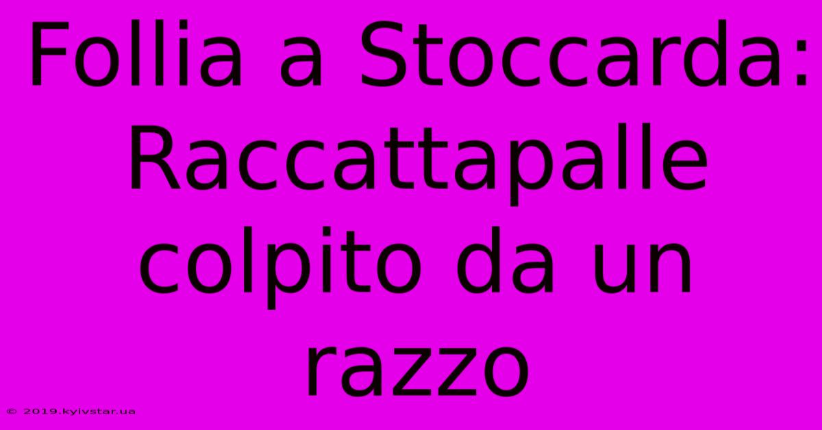 Follia A Stoccarda: Raccattapalle Colpito Da Un Razzo