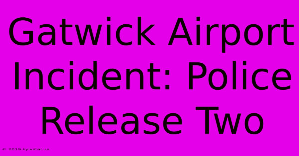 Gatwick Airport Incident: Police Release Two