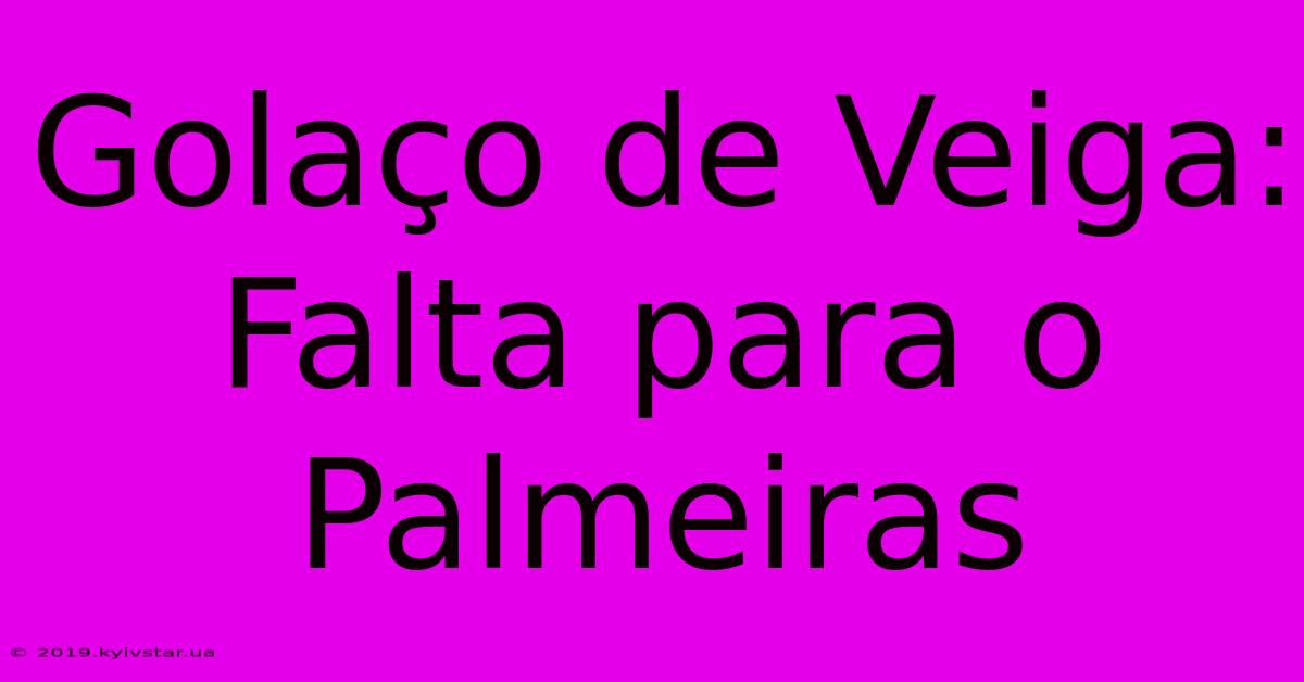 Golaço De Veiga: Falta Para O Palmeiras