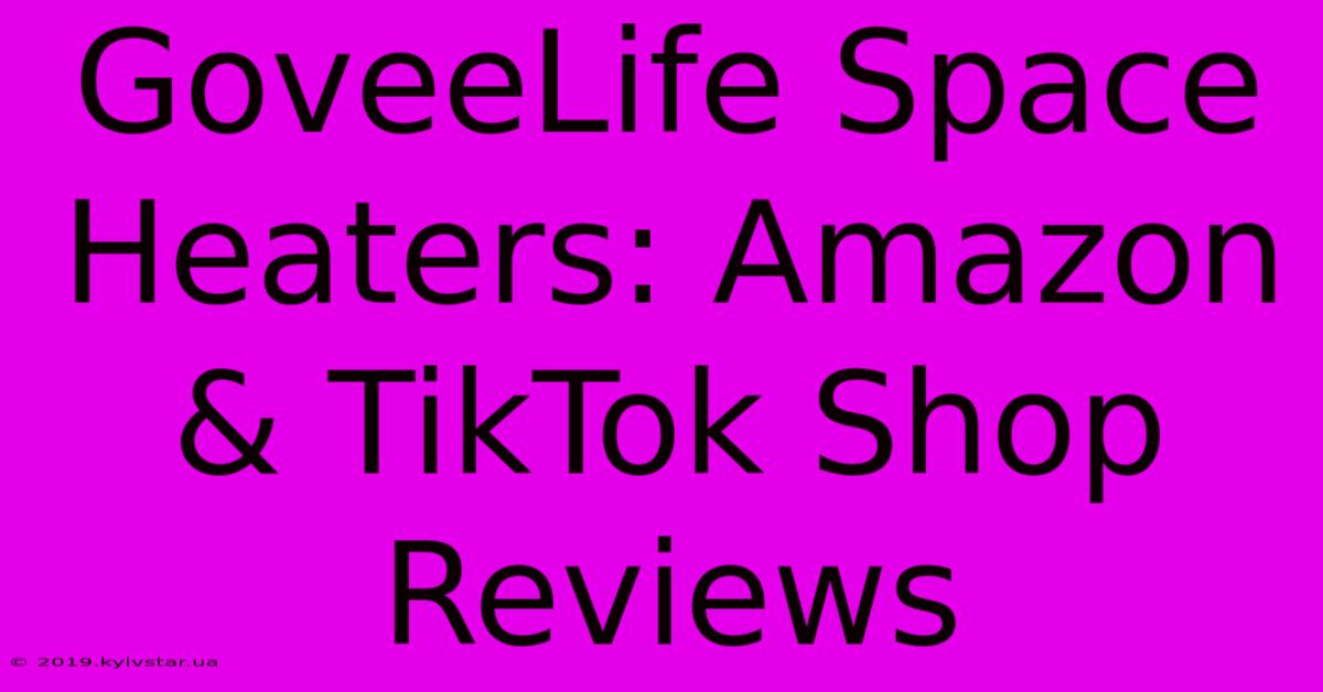 GoveeLife Space Heaters: Amazon & TikTok Shop Reviews 