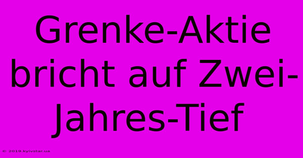 Grenke-Aktie Bricht Auf Zwei-Jahres-Tief