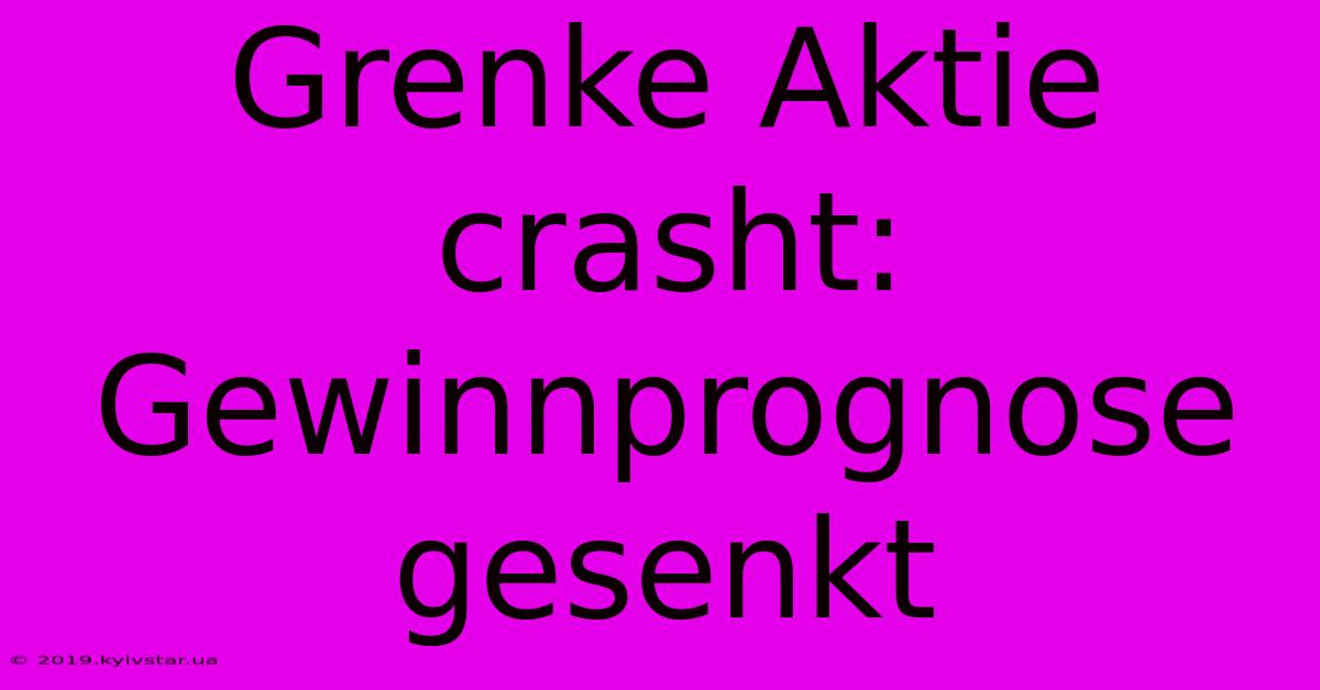 Grenke Aktie Crasht: Gewinnprognose Gesenkt