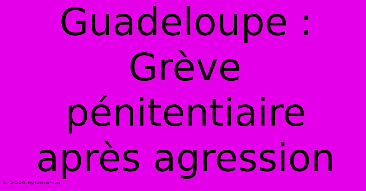 Guadeloupe : Grève Pénitentiaire Après Agression