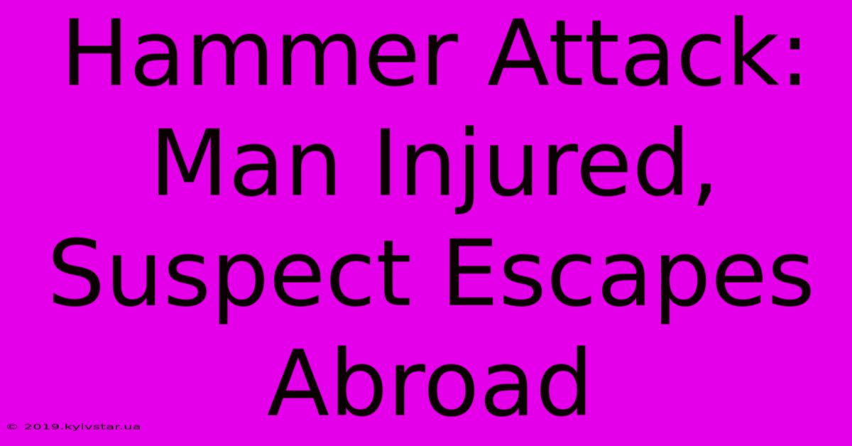 Hammer Attack: Man Injured, Suspect Escapes Abroad