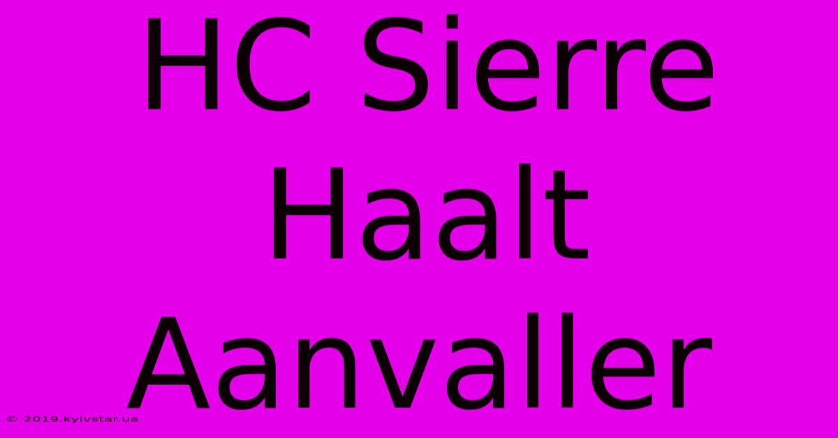 HC Sierre Haalt Aanvaller