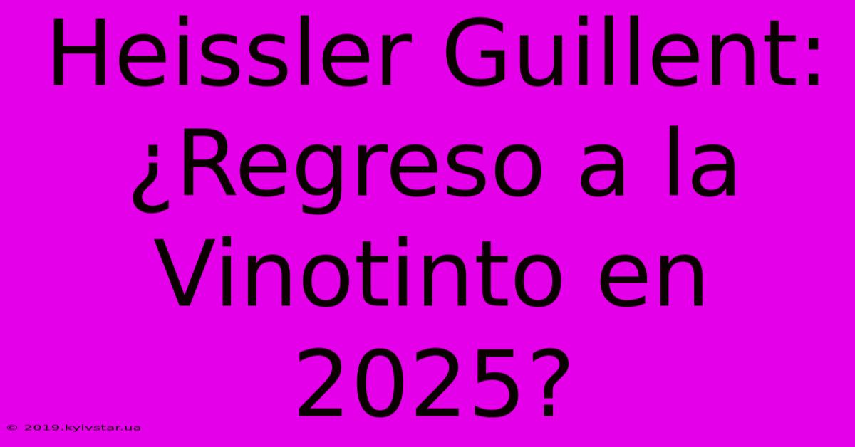 Heissler Guillent: ¿Regreso A La Vinotinto En 2025?