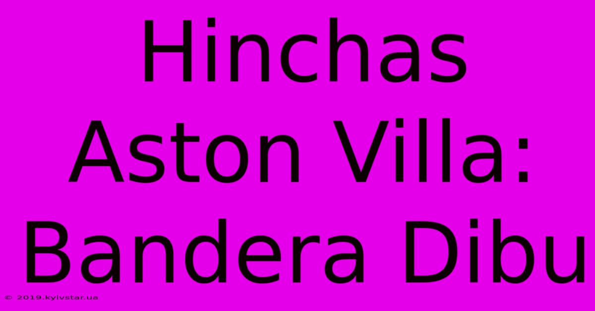 Hinchas Aston Villa: Bandera Dibu