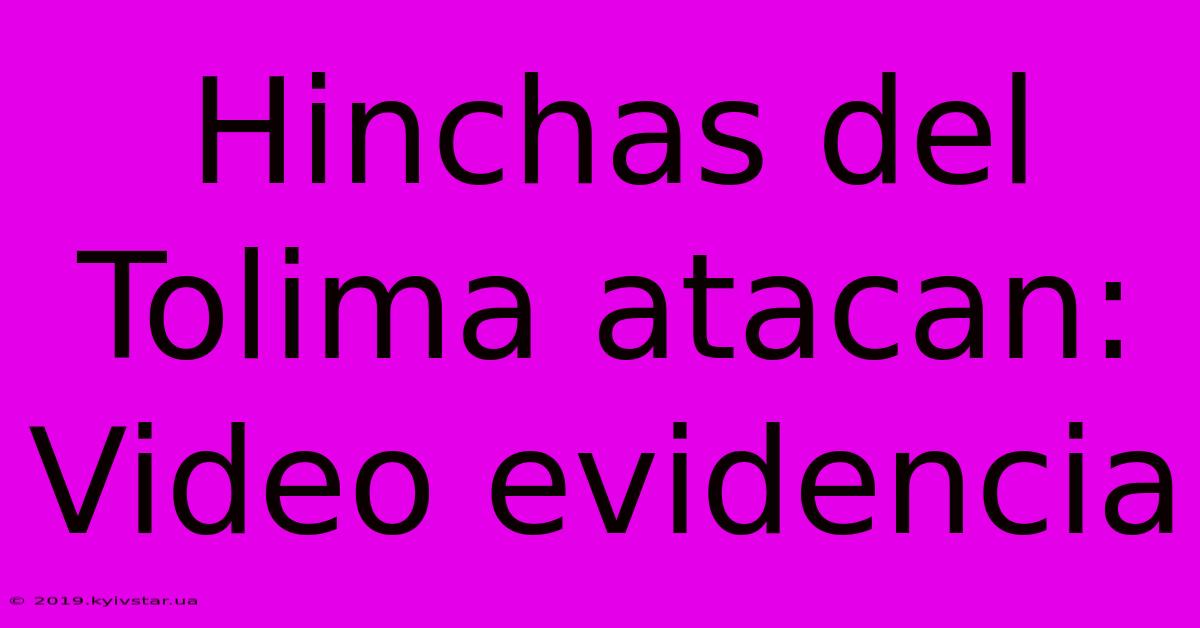 Hinchas Del Tolima Atacan: Video Evidencia