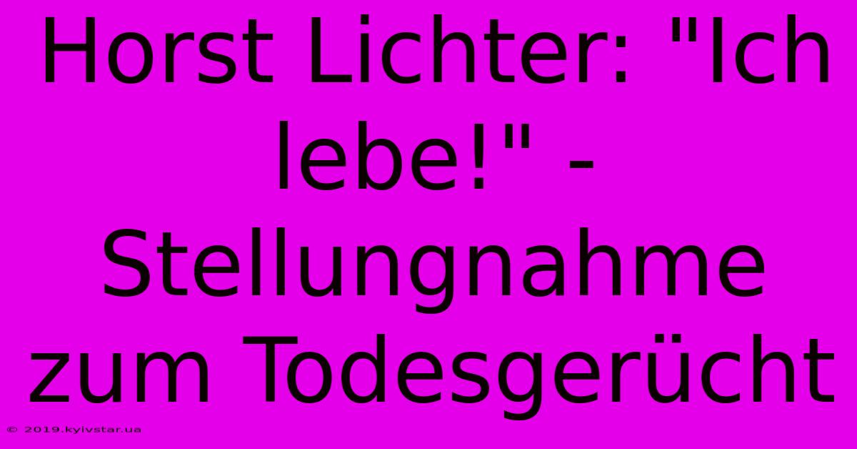 Horst Lichter: 