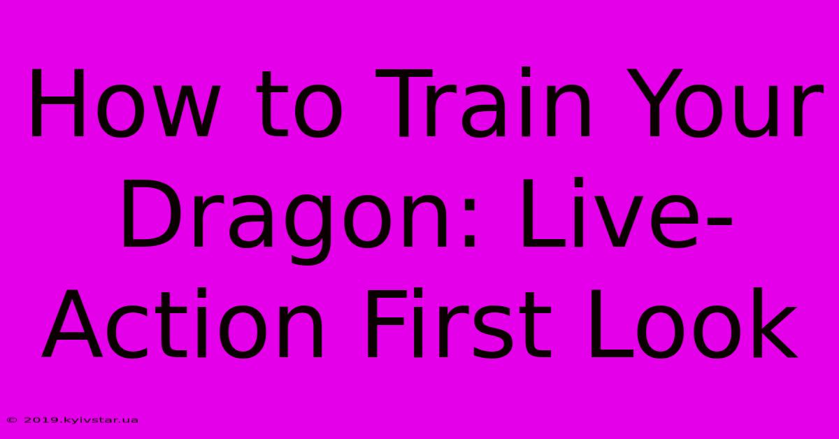 How To Train Your Dragon: Live-Action First Look