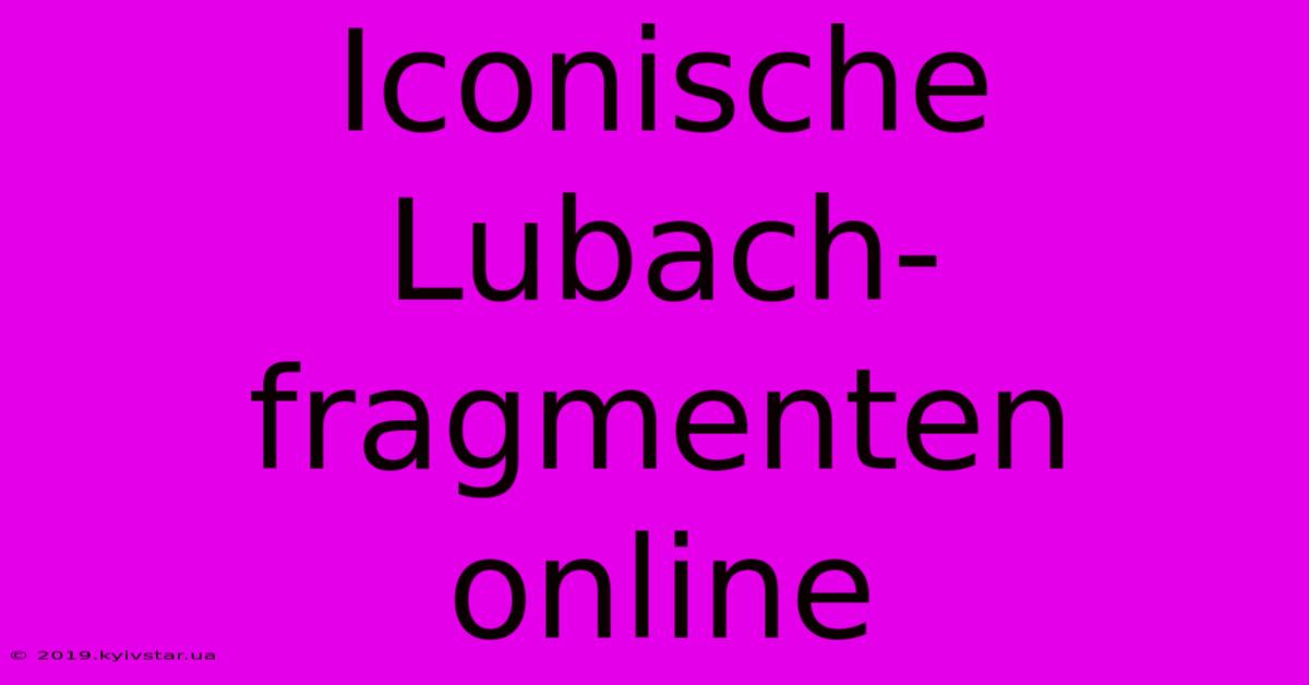 Iconische Lubach-fragmenten Online