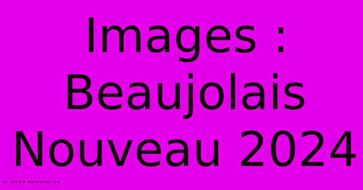 Images : Beaujolais Nouveau 2024