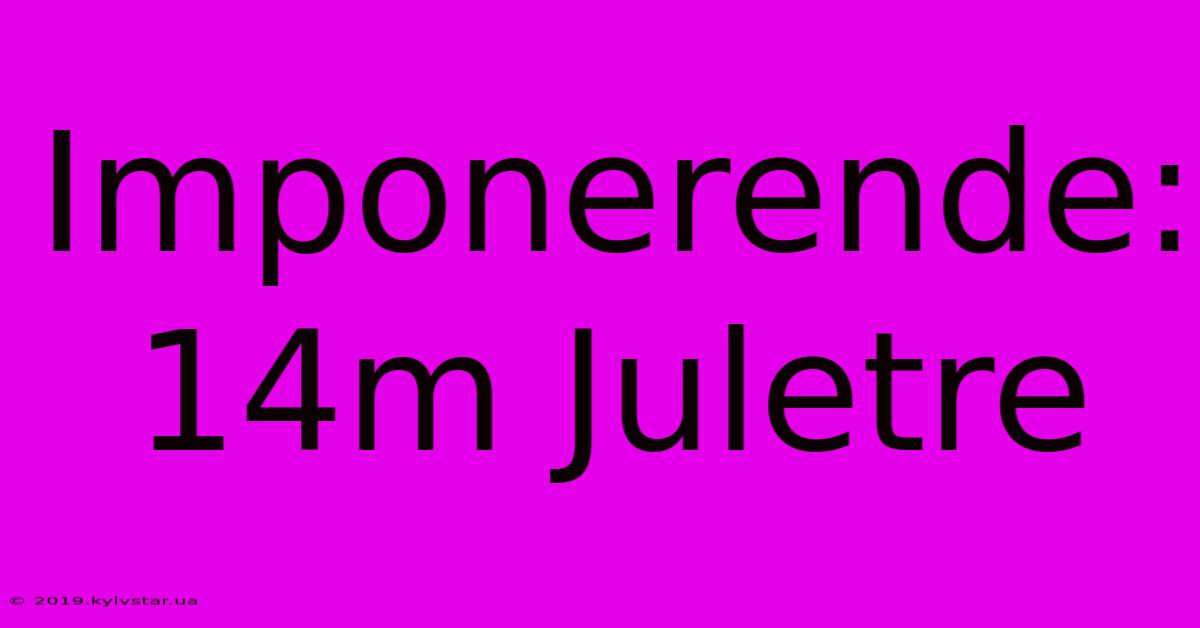 Imponerende: 14m Juletre