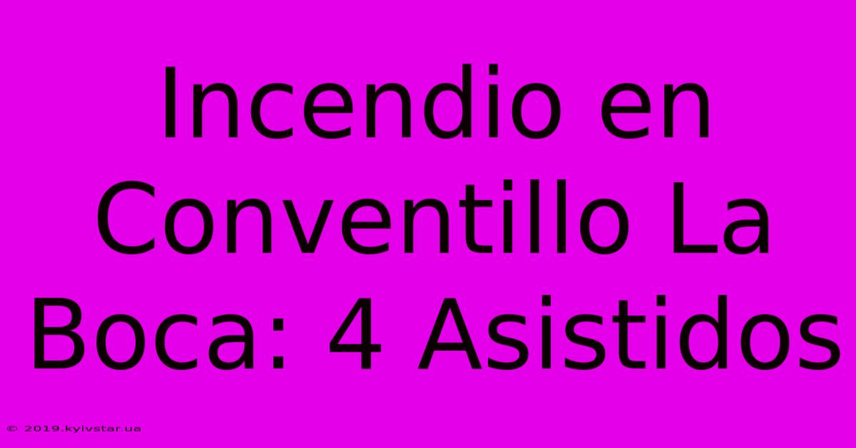 Incendio En Conventillo La Boca: 4 Asistidos