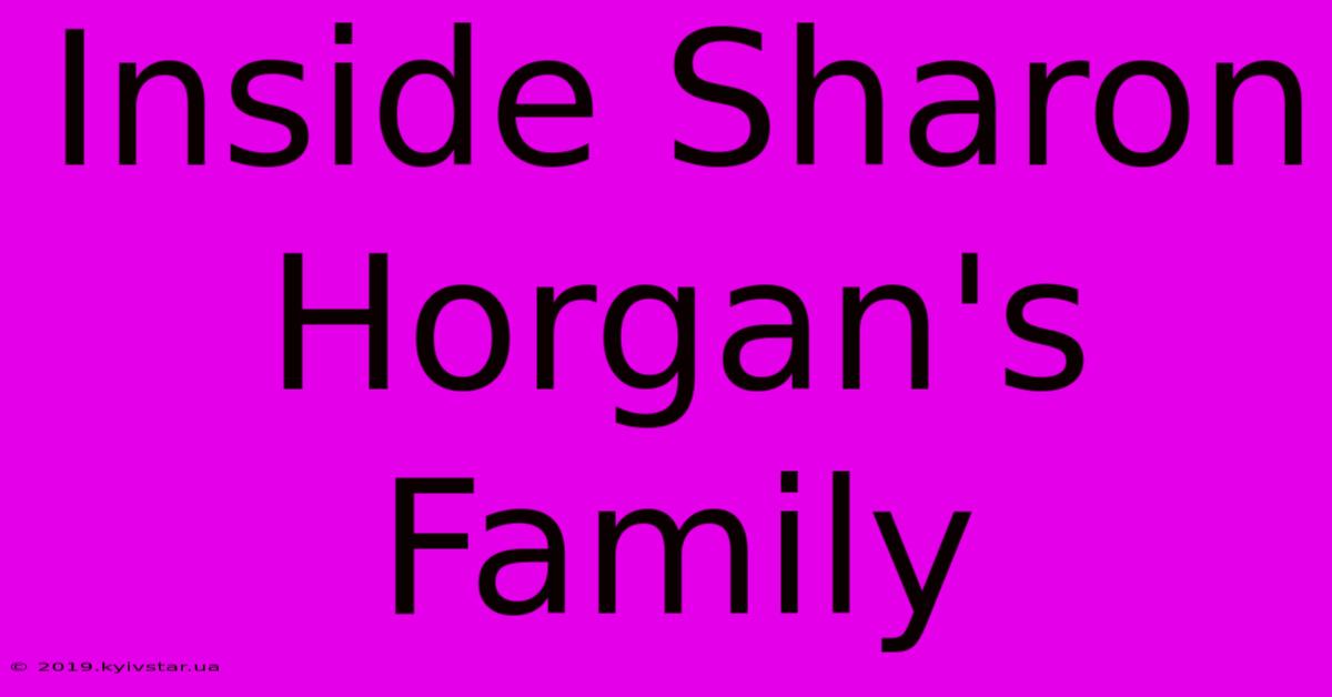 Inside Sharon Horgan's Family