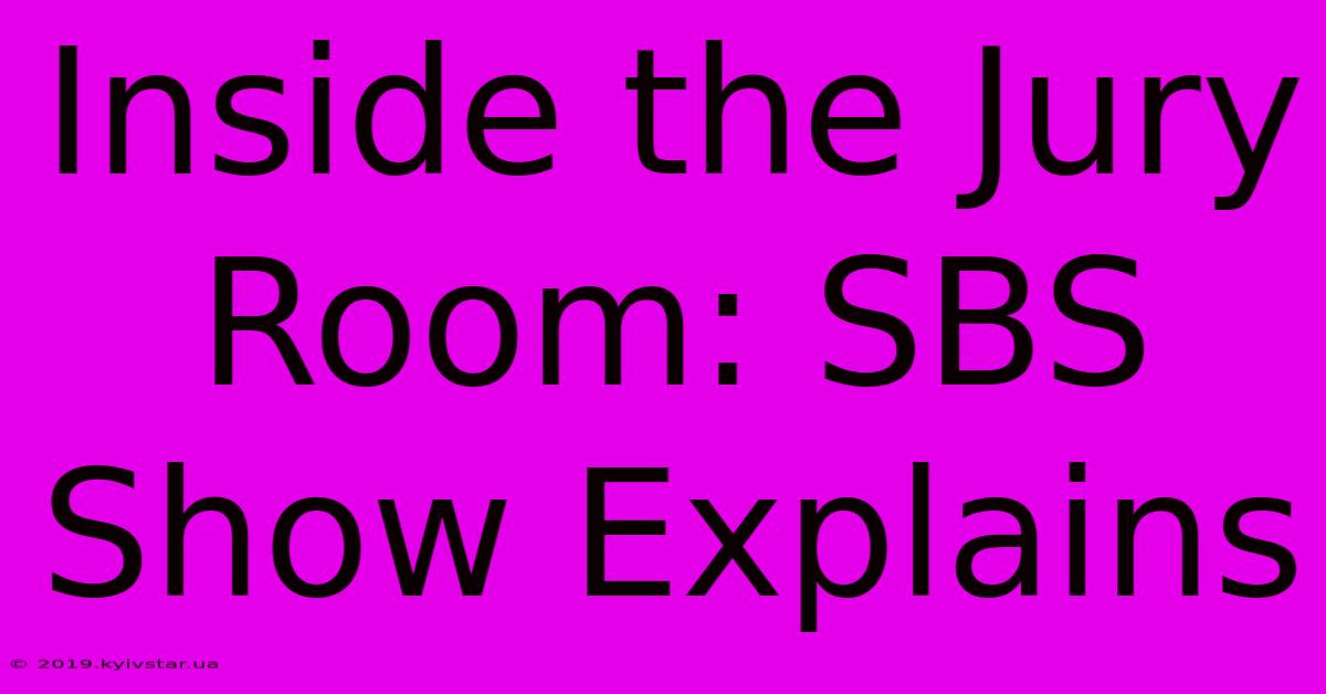 Inside The Jury Room: SBS Show Explains