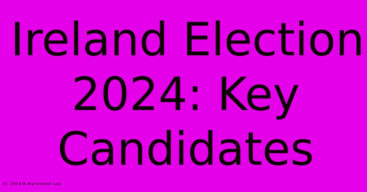 Ireland Election 2024: Key Candidates