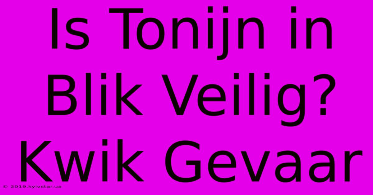 Is Tonijn In Blik Veilig? Kwik Gevaar 