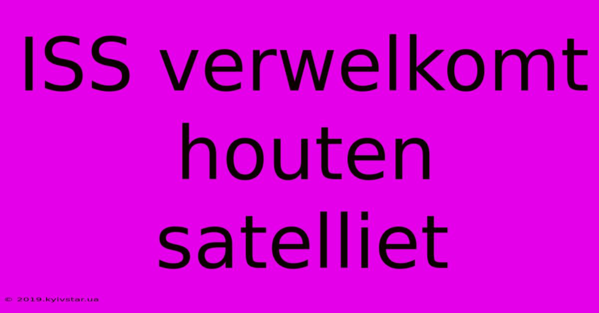 ISS Verwelkomt Houten Satelliet 