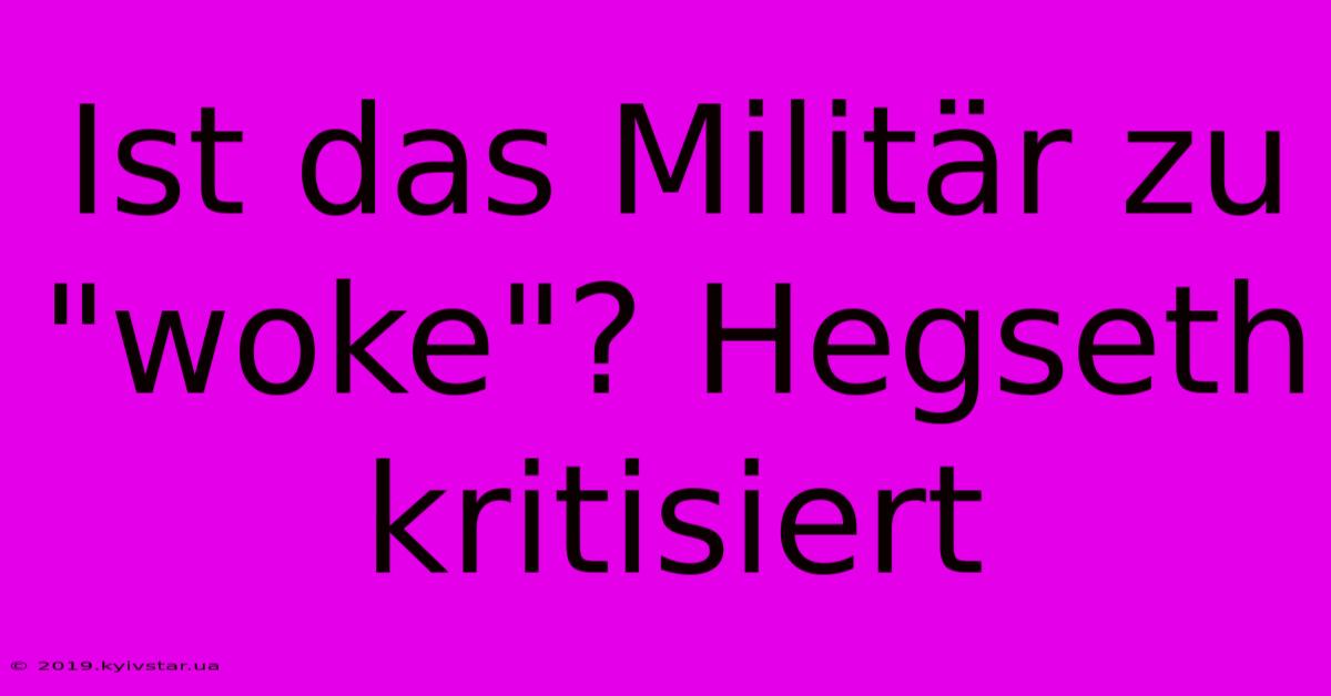 Ist Das Militär Zu 