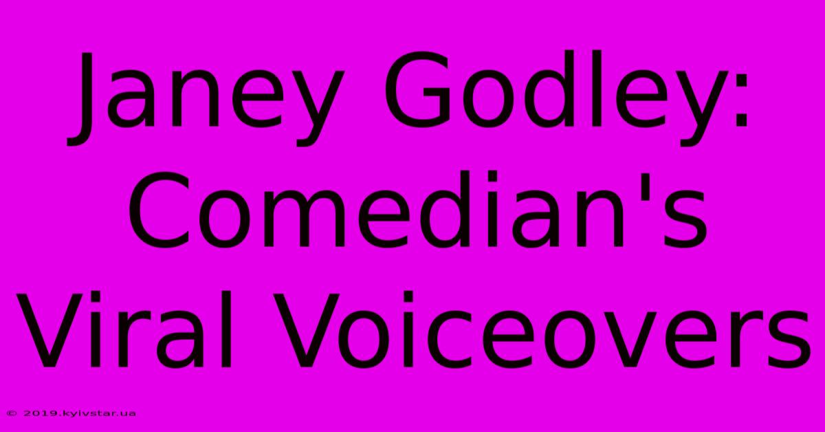 Janey Godley: Comedian's Viral Voiceovers