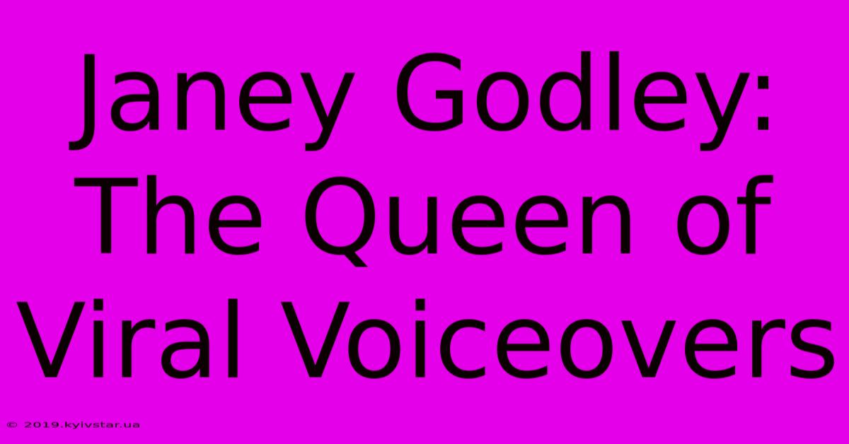 Janey Godley: The Queen Of Viral Voiceovers